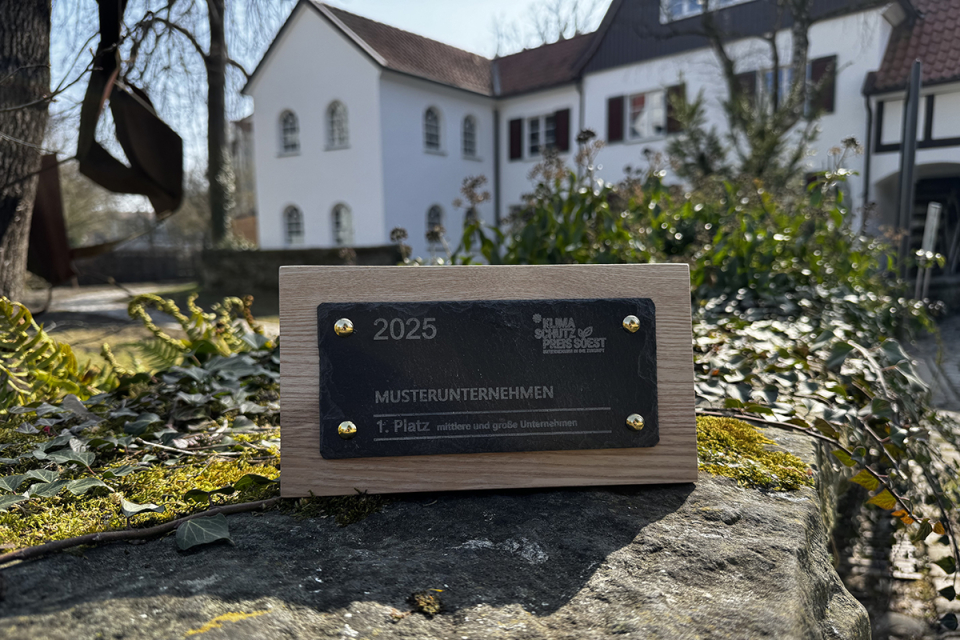 Trophäe – Klimaschutzpreis Soest. Bild: © Wirtschaftsförderung Soest