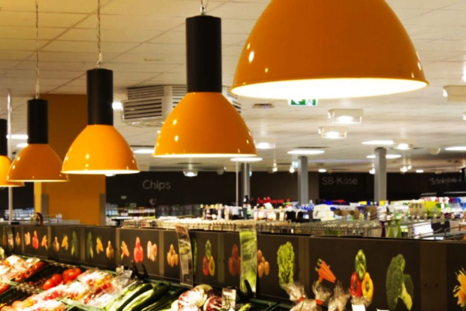Lichtplanung – für einen Supermarkt.