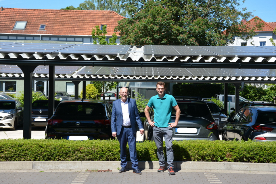 Solar-Carport Volksbank Hellweg Soest EDL Stadtwerke Soest